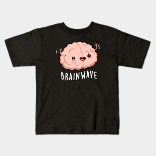 Brain Wave Cute Anatomy Pun Kids T-Shirt